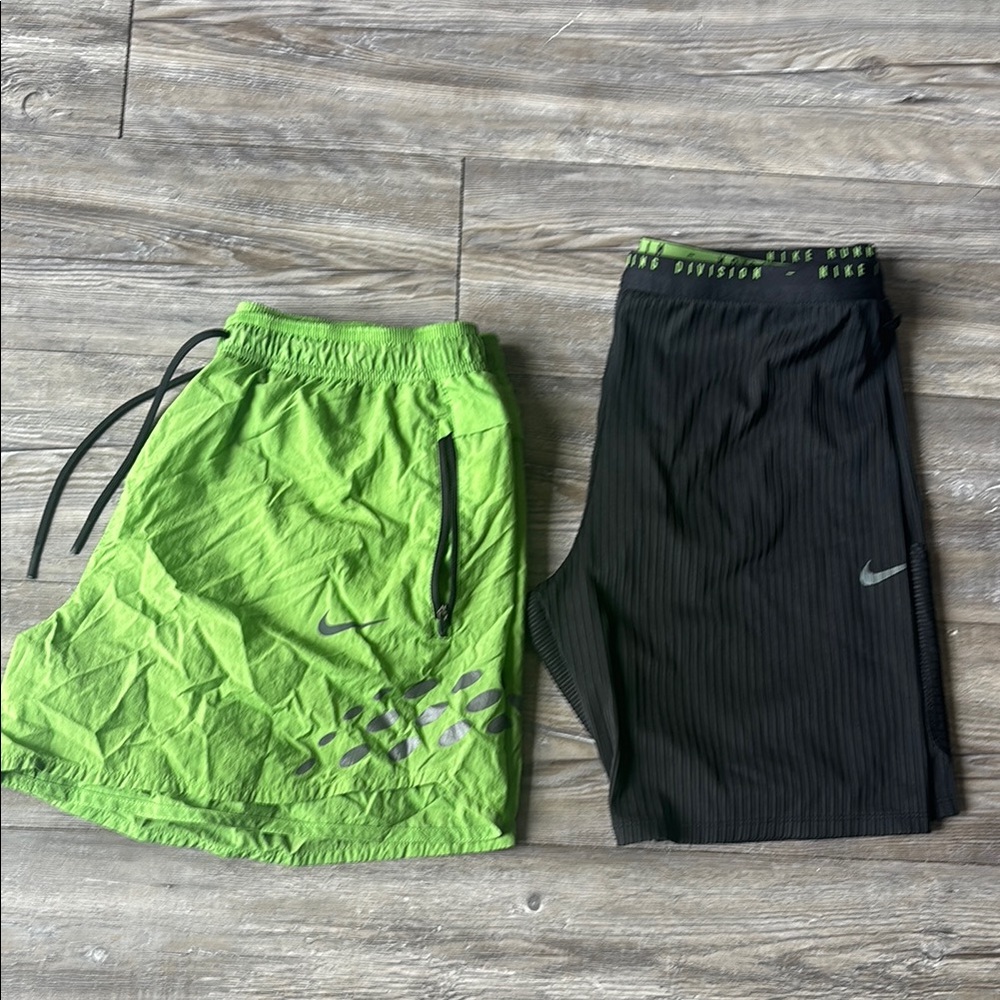 Nike Green and Black Athletic Shorts - Picture 2 of 8